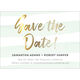 Faux Gold Foil and Stripes Save the Date Cards Image 5 of 5